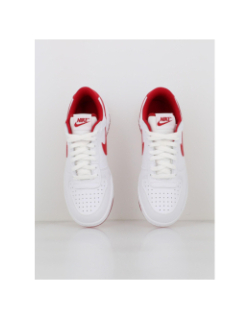 Baskets en cuir big low blanc rouge homme - Nike