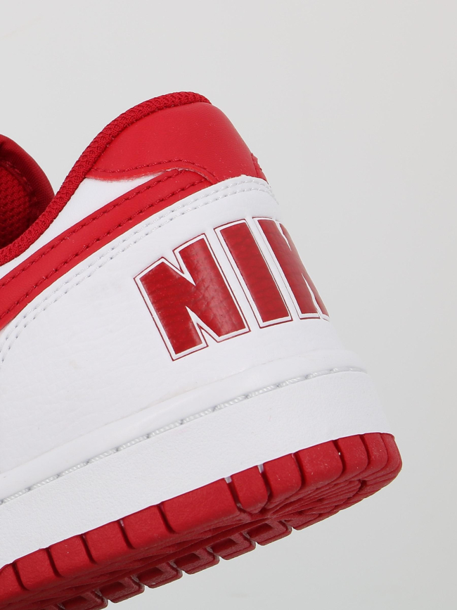 Baskets en cuir big low blanc rouge homme - Nike