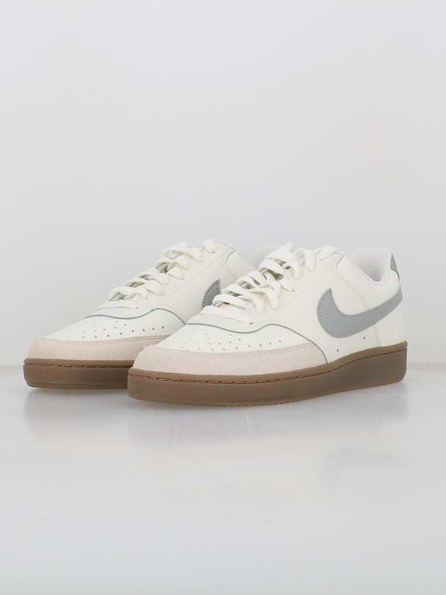 Baskets court vision écru gris homme - Nike