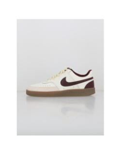 Baskets court vision écru blanc bordeaux homme - Nike