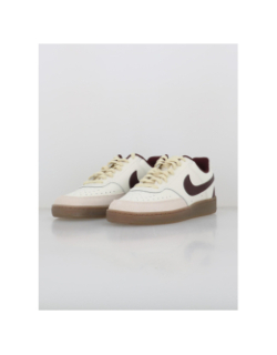 Baskets court vision écru blanc bordeaux homme - Nike
