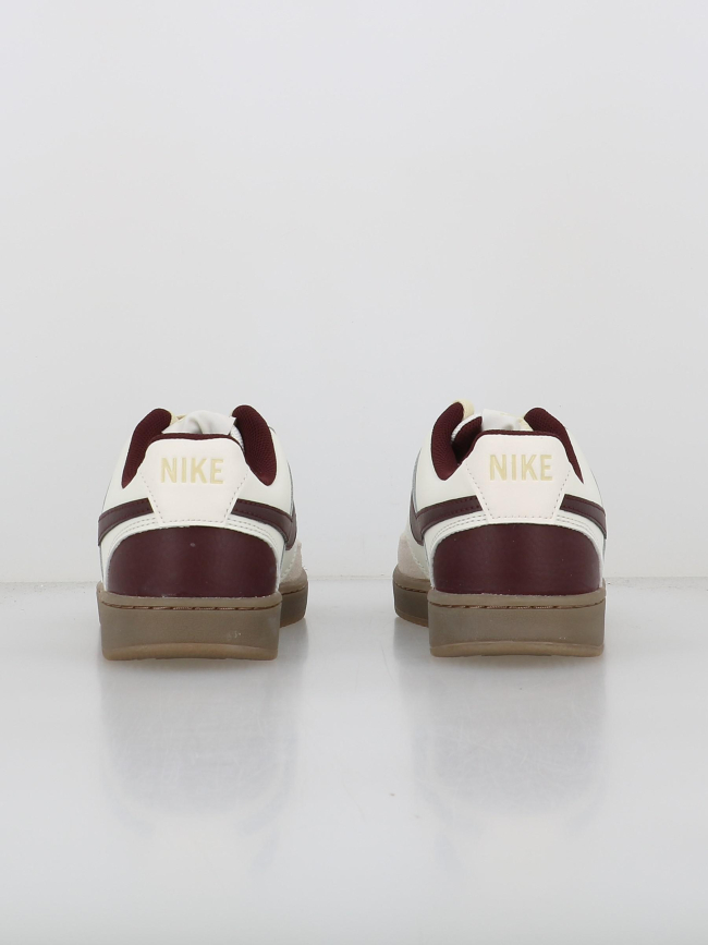Baskets court vision écru blanc bordeaux homme - Nike