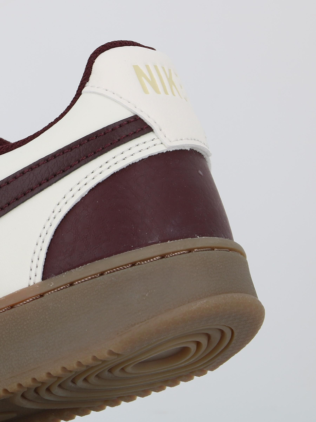 Baskets court vision écru blanc bordeaux homme - Nike