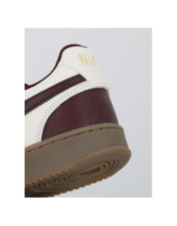 Baskets court vision écru blanc bordeaux homme - Nike