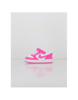 Baskets à scratch court borough td rose blanc enfant - Nike