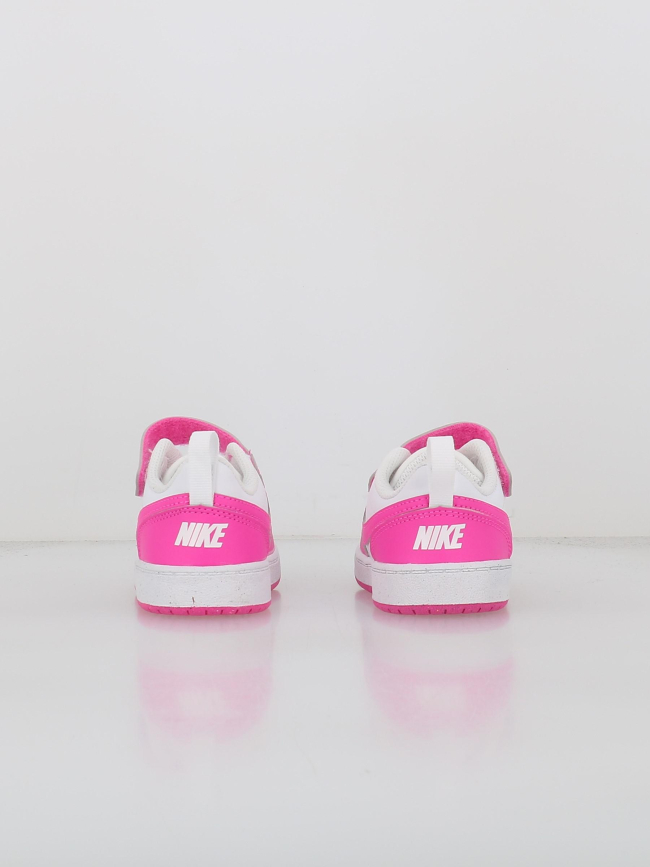 Baskets à scratch court borough td rose blanc enfant - Nike