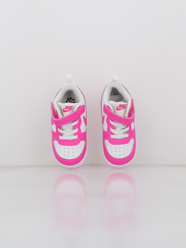 Baskets à scratch court borough td rose blanc enfant - Nike