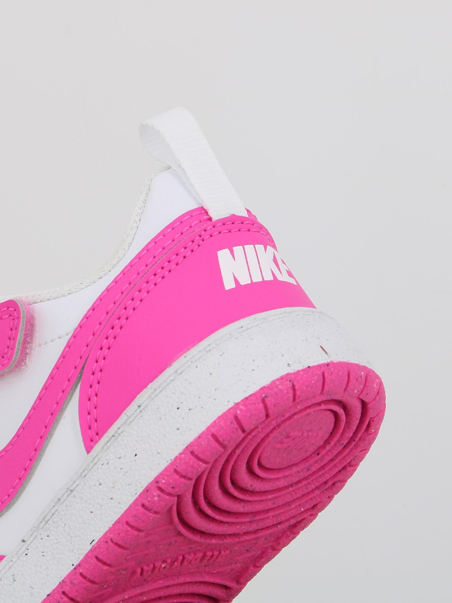 Baskets à scratch court borough td rose blanc enfant - Nike
