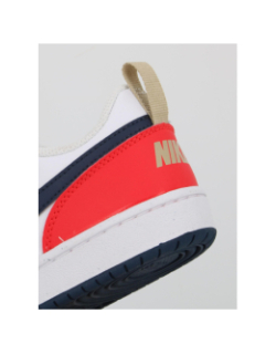 Baskets à scratch court borough td blanc beige bleu enfant - Nike