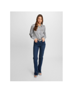 Chemisier marinière chichi blanc bleu femme - Morgan