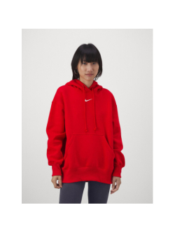 Sweat à capuche phoenix fleece rouge femme Nike wimod