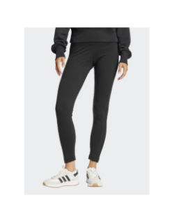 Legging de sport taille haute côtelé noir femme - Adidas