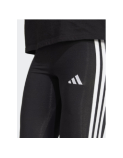 Legging de sport 3s logo brodé noir et blanc femme - Adidas