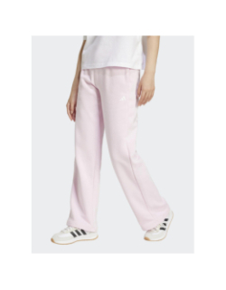 Pantalon jogging logo 3 bande brodé rose femme - Adidas