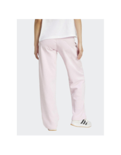 Pantalon jogging logo 3 bande brodé rose femme - Adidas