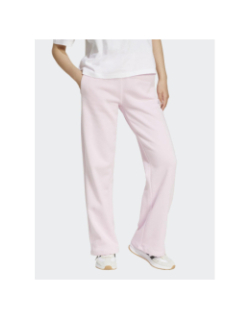 Pantalon jogging logo 3 bande brodé rose femme - Adidas