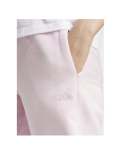 Pantalon jogging logo 3 bande brodé rose femme - Adidas