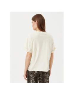 T-shirt lucy coeur léopard beige femme - Only