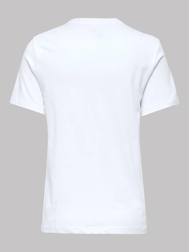 T-shirt à manches courtes onlarya life leopard blanc femme - Only