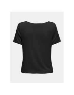 T-shirt col v hanna noir femme - Only