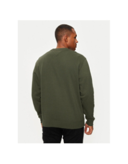 Sweat à col rond regular flag kaki homme - Tommy Jeans