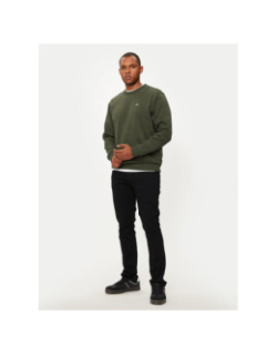Sweat à col rond regular flag kaki homme - Tommy Jeans