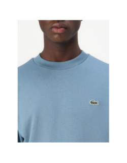 Sweat à col rond petit logo bleu homme - Lacoste