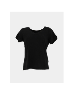 T-shirt à manches courtes et col v t-mia noir femme - Teddy Smith