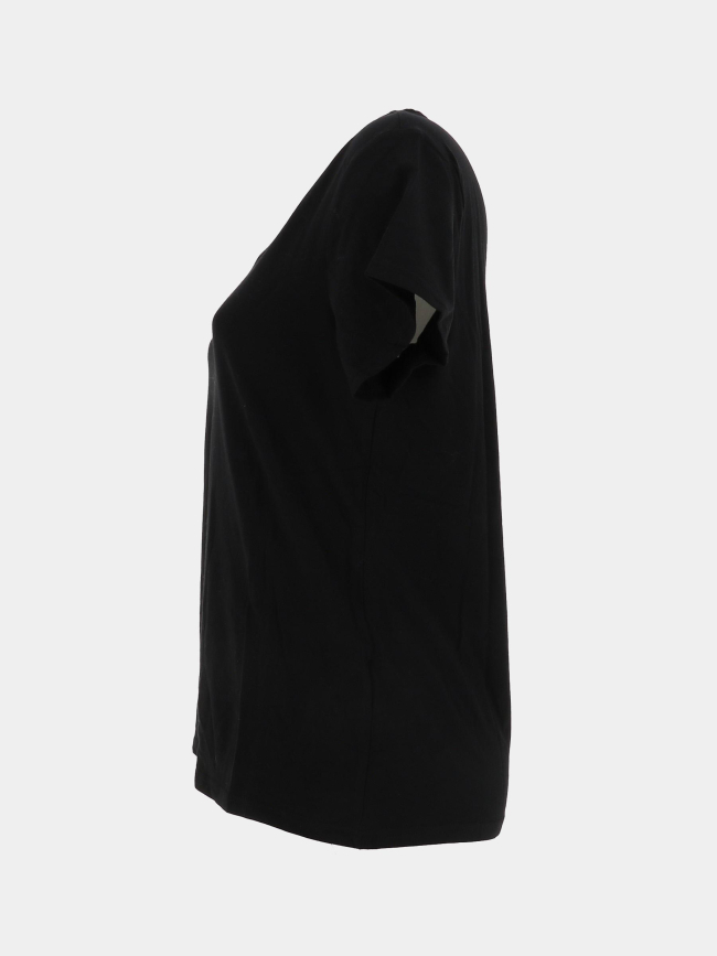 T-shirt à manches courtes et col v t-mia noir femme - Teddy Smith