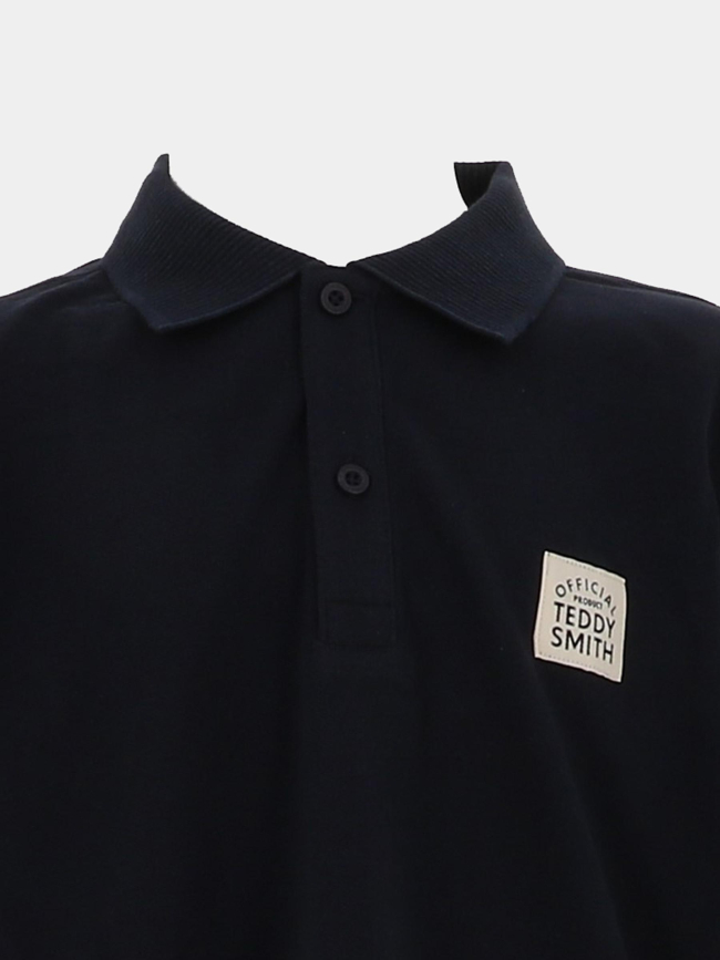 Polo à manches courtes p-label noir garçon - Teddy Smith