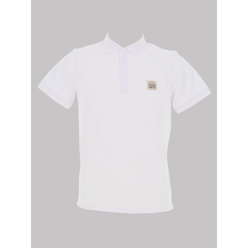 Polo à manches courtes p-label blanc garçon - Teddy Smith