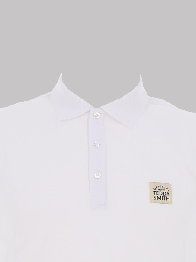 Polo à manches courtes p-label blanc garçon - Teddy Smith
