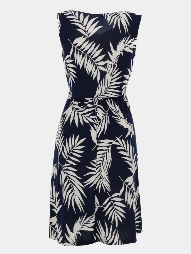 Robe col v floria bleu marine femme - Morgan