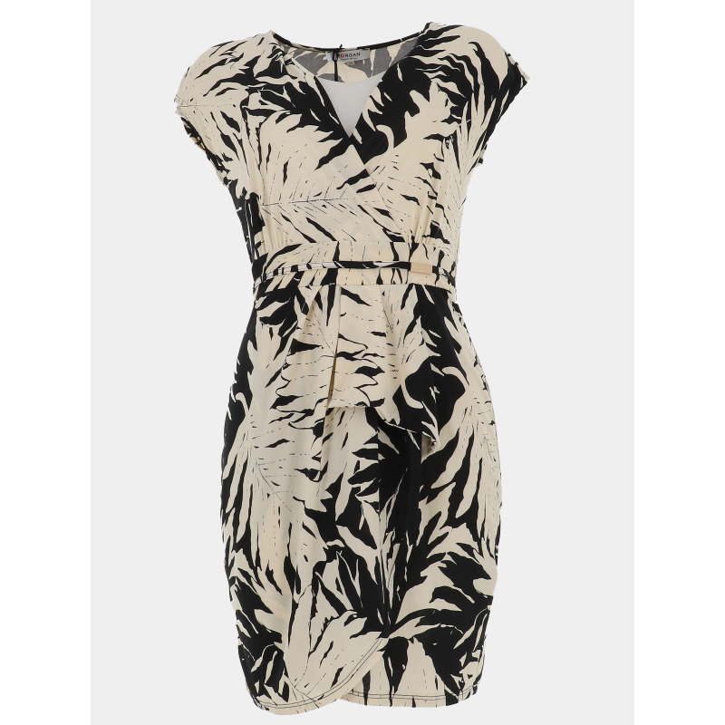 Robe courte rarosa noir écru femme - Morgan