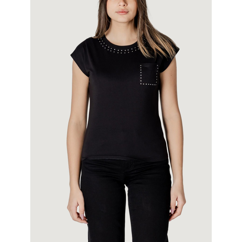 T-shirt dyrou noir femme - Morgan