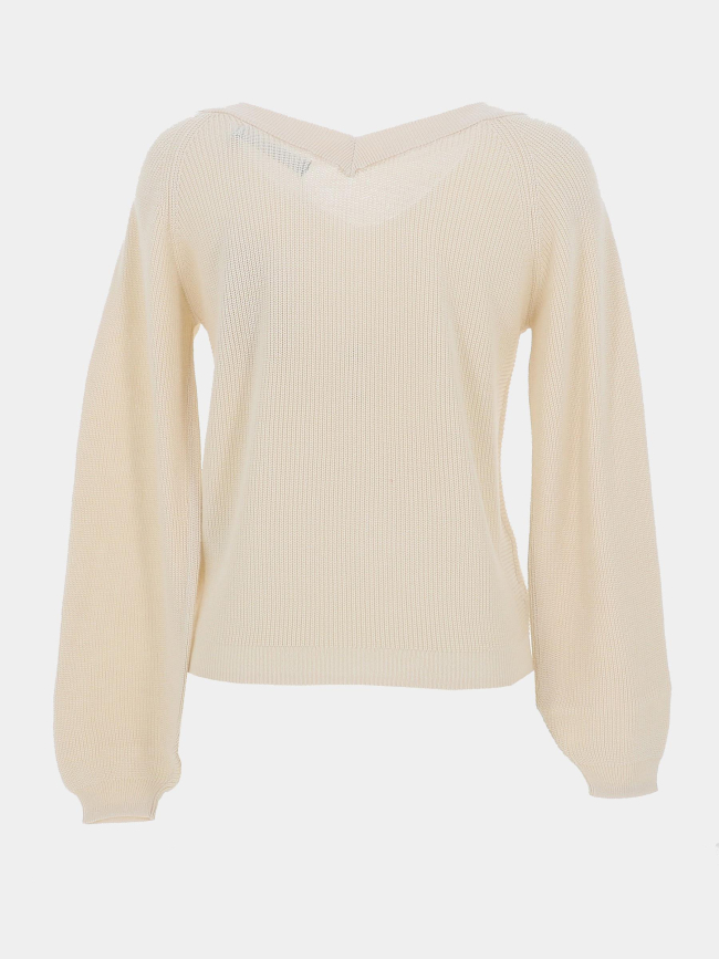 Pull double col v newlexsun beige femme - Vero Moda