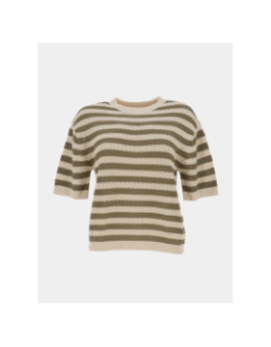 Pull rayé tikka kaki femme - Jdy