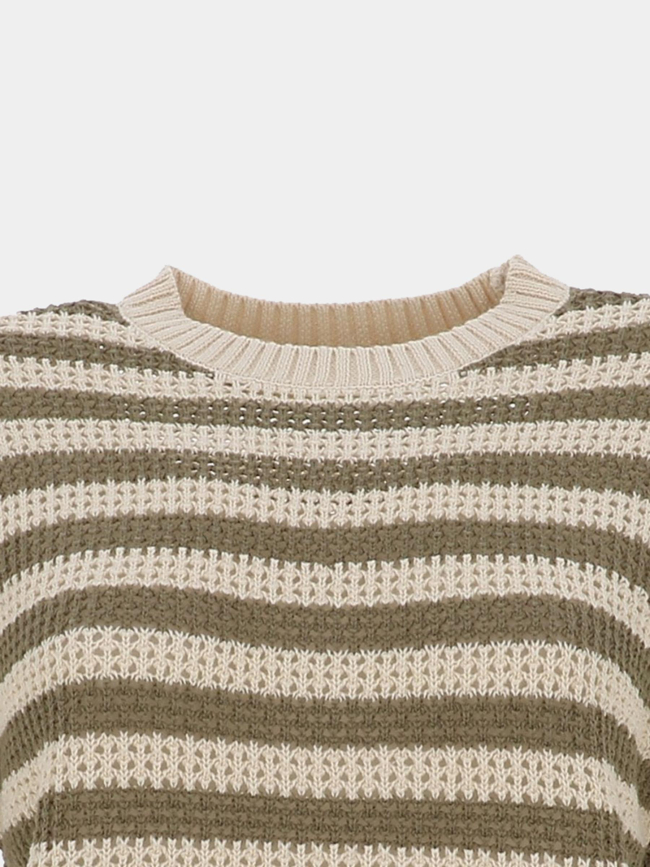 Pull rayé tikka kaki femme - Jdy