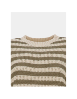 Pull rayé tikka kaki femme - Jdy