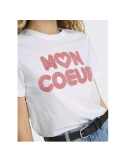 T-shirt à manches courtes onlariya life blanc femme - Only