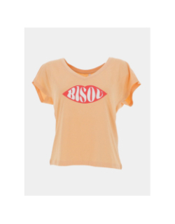 T-shirt anna amor orange femme - Only