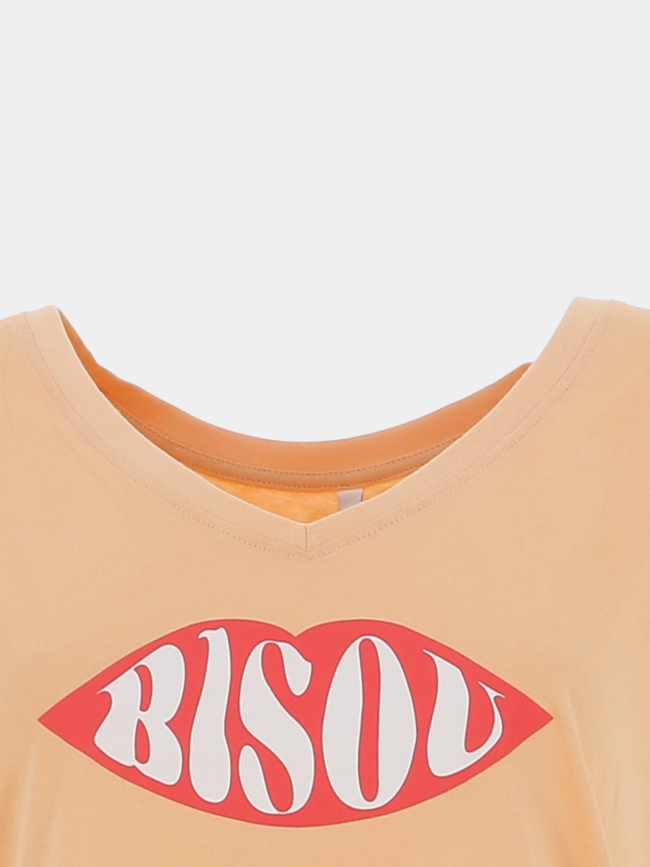 T-shirt anna amor orange femme - Only