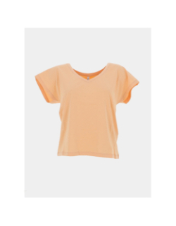 T-shirt regular col v winnie orange femme - Only