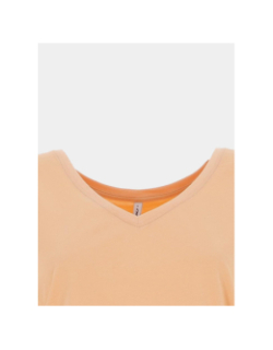 T-shirt regular col v winnie orange femme - Only