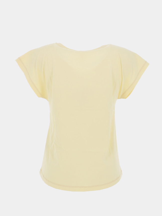 T-shirt regular col v winnie jaune femme - Only