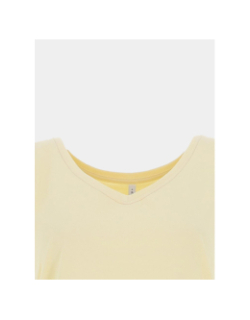 T-shirt regular col v winnie jaune femme - Only