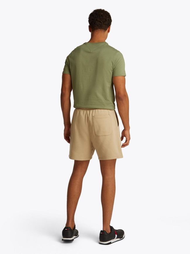 Short à écusson drapeau beige homme - Tommy Jeans