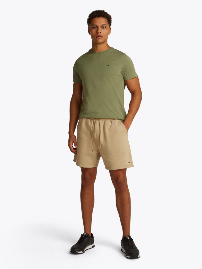 Short à écusson drapeau beige homme - Tommy Jeans