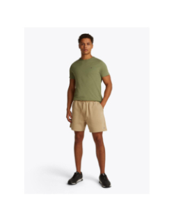 Short à écusson drapeau beige homme - Tommy Jeans