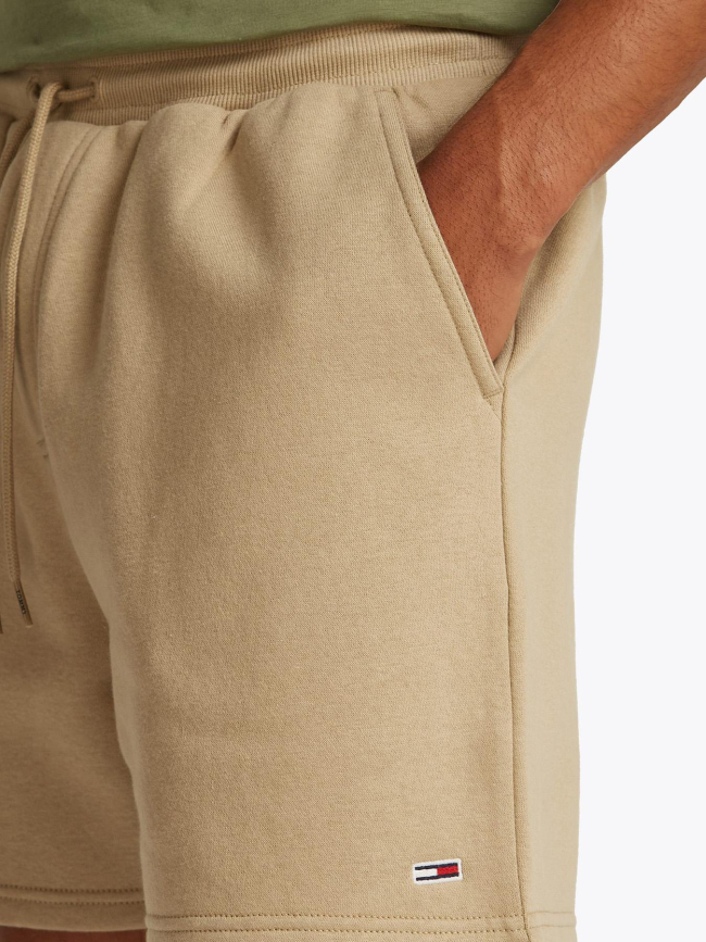Short à écusson drapeau beige homme - Tommy Jeans